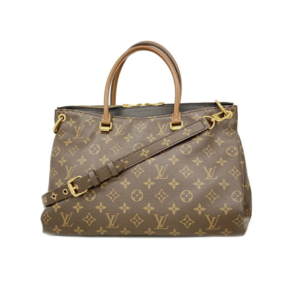 Louis Vuitton Monogram Pallas Handbag M42756 Brown Noir 2-way bag for women